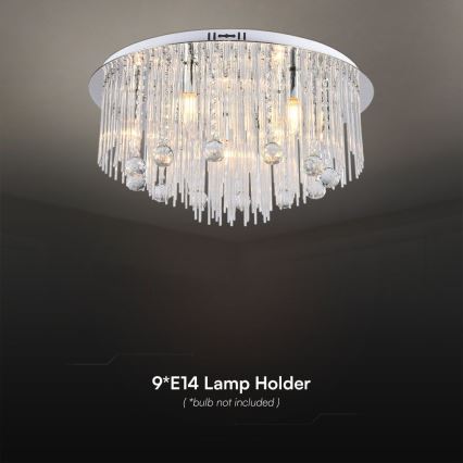 Φωτιστικό οροφής 9xE14/40W/230V διάμετρος 60 cm