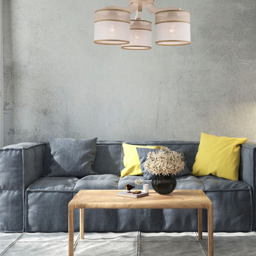 Επιτοίχιο φωτιστικό ANDREA 3xE27/60W/230V οξιά