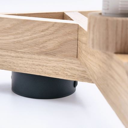 Επιτοίχιο φωτιστικό ANTONIO 3xE14/40W/230V δρυς