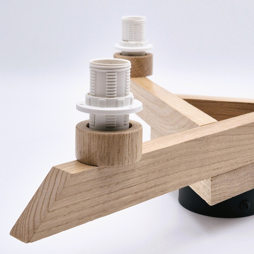 Επιτοίχιο φωτιστικό ANTONIO 3xE14/40W/230V δρυς