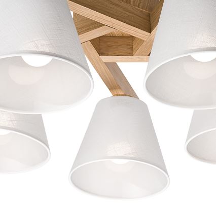 Απλίκα οροφής ANTONIO 5xE14/40W/230V δρυς