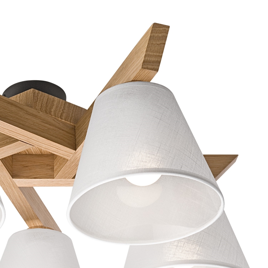 Απλίκα οροφής ANTONIO 5xE14/40W/230V δρυς