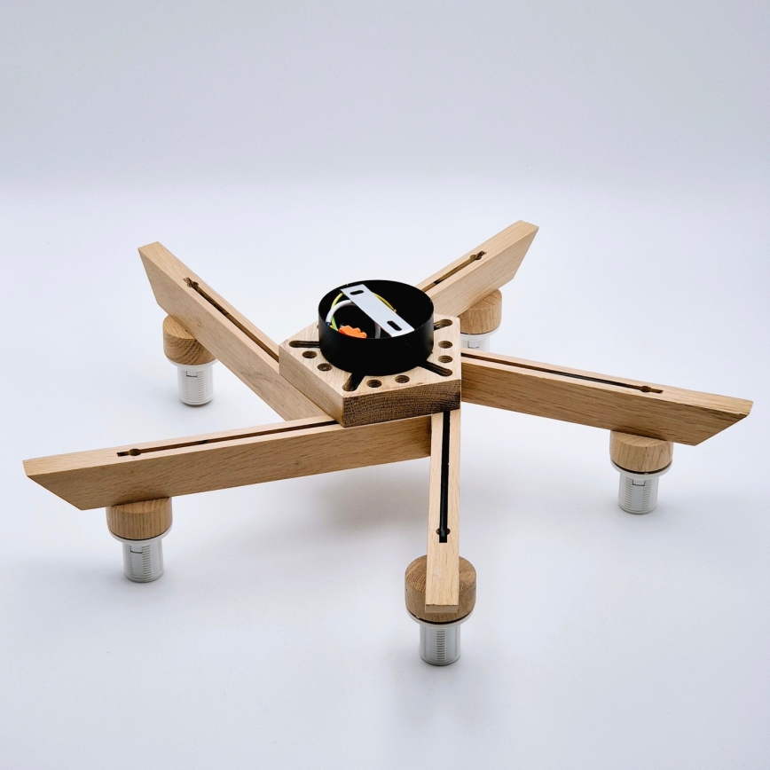 Απλίκα οροφής ANTONIO 5xE14/40W/230V δρυς