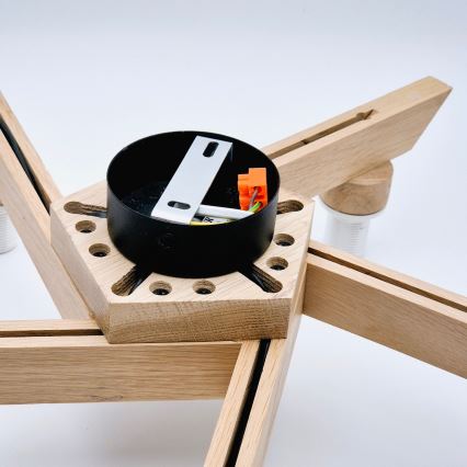 Απλίκα οροφής ANTONIO 5xE14/40W/230V δρυς