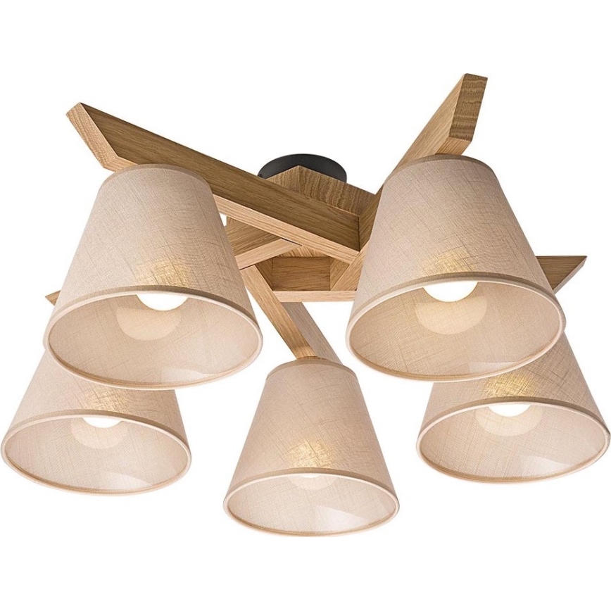 Απλίκα οροφής ANTONIO 5xE14/40W/230V δρυς