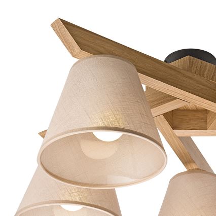 Απλίκα οροφής ANTONIO 5xE14/40W/230V δρυς