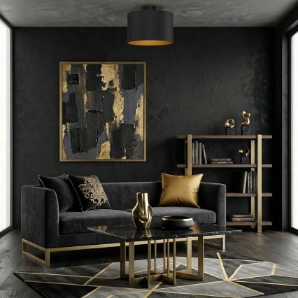 Φωτιστικό οροφής ARDEN 1xE27/15W/230V Ø 25 εκ. μαύρο