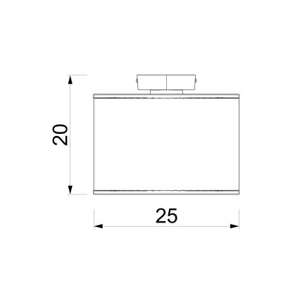 Φωτιστικό οροφής ARDEN 1xE27/15W/230V Ø 25 εκ. μαύρο