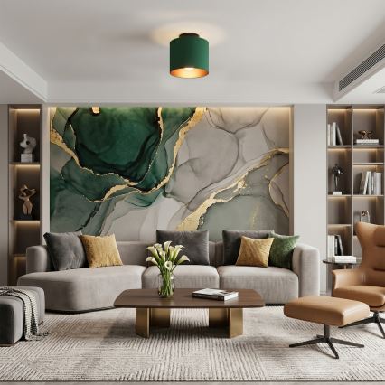 Φωτιστικό οροφής ARDEN 1xE27/15W/230V, διάμ. 18 εκ., πράσινο