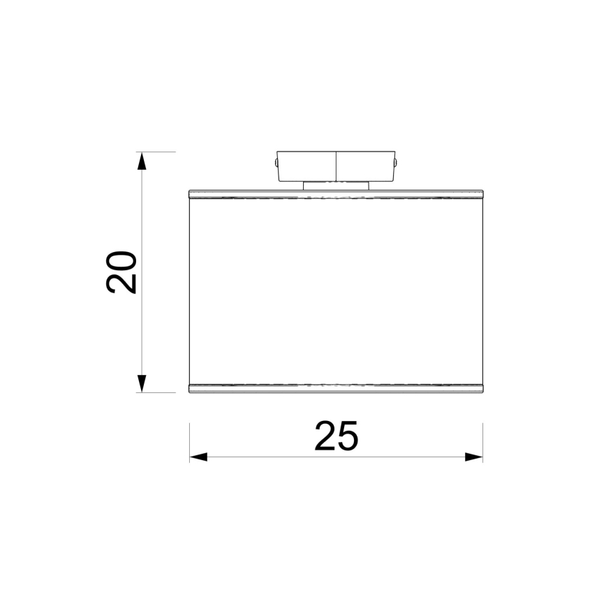 Φωτιστικό οροφής ARDEN 1xE27/15W/230V, διάμ. 25 εκ., μπλε