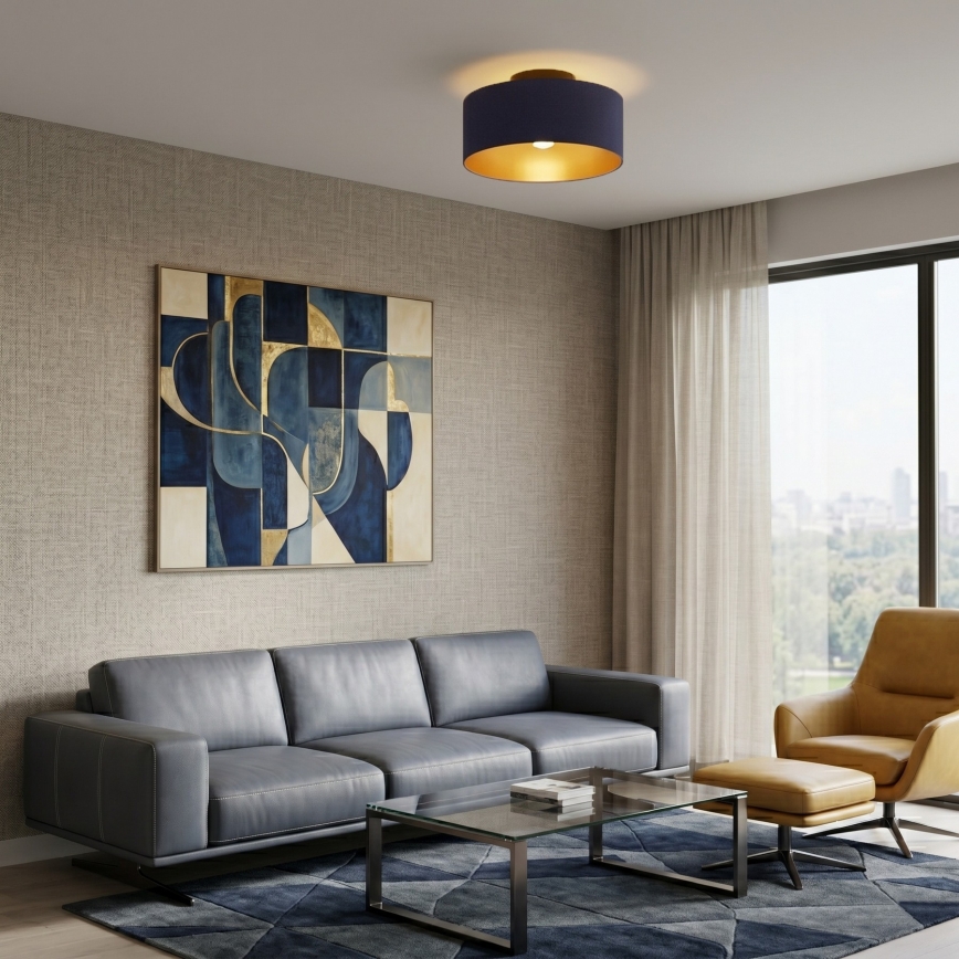 Φωτιστικό οροφής ARDEN 1xE27/15W/230V, διάμετρος 40 cm, μπλε