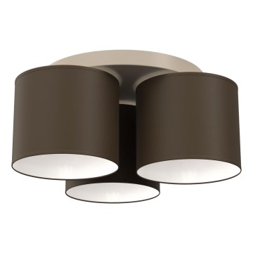 Φωτιστικό οροφής ARDEN 3xE27/15W/230V Ø 30 cm μπεζ/καφέ