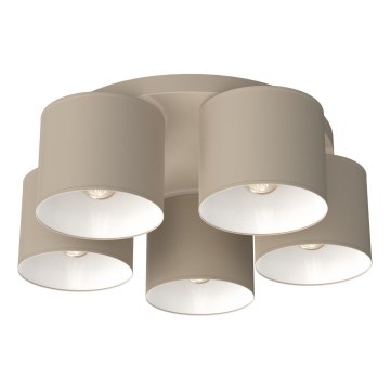 Φωτιστικό οροφής ARDEN 5xE27/15W/230V, διάμ. 44 εκ., μπεζ