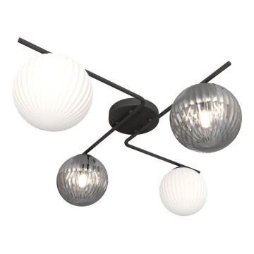 Φωτιστικό οροφής AZURA 4xE14/10W/230V μαύρο/γκρι/λευκό