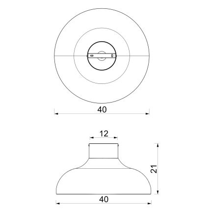 Φωτιστικό οροφής BASCA 1xE27/15W/230V, διάμ. 40 εκ., μπρονζέ