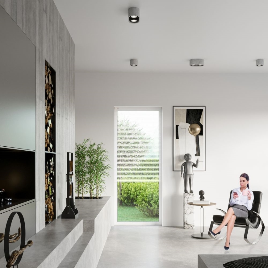 Φωτιστικό οροφής BASIC AR111 2xGU10/40W/230V  σκυρόδεμα