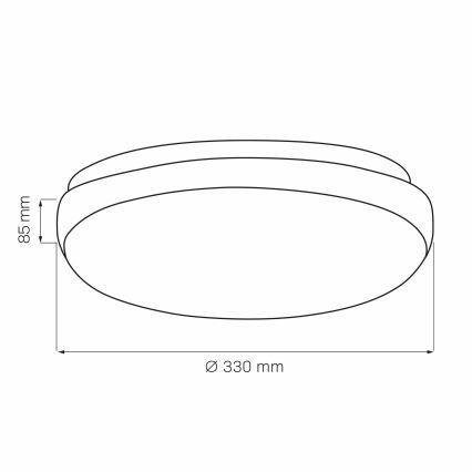 Φωτιστικό οροφής BENEDYKT 2xE27/20W/230V διάμετρος 33 cm μαύρο
