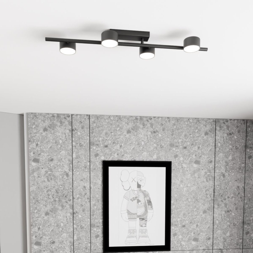 Φωτιστικό οροφής BET 4xGX53/12W/230V μαύρο