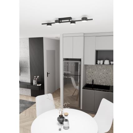 Φωτιστικό οροφής BET 4xGX53/12W/230V μαύρο