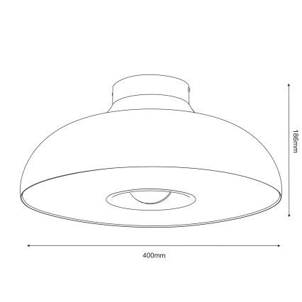 Φωτιστικό οροφής BILBAO 1xE27/15W/230V μπεζ