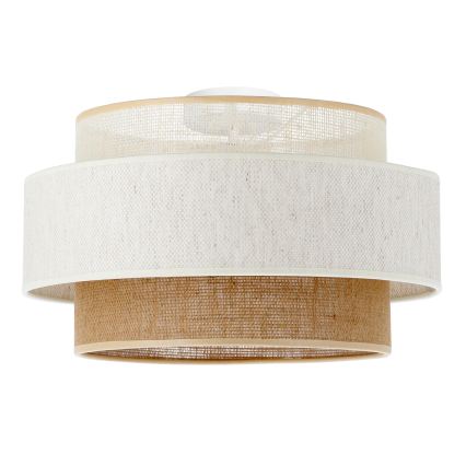 Φωτιστικό οροφής BOHO 1xE27/60W/230V διάμ. 40 cm λευκό/γιούτα