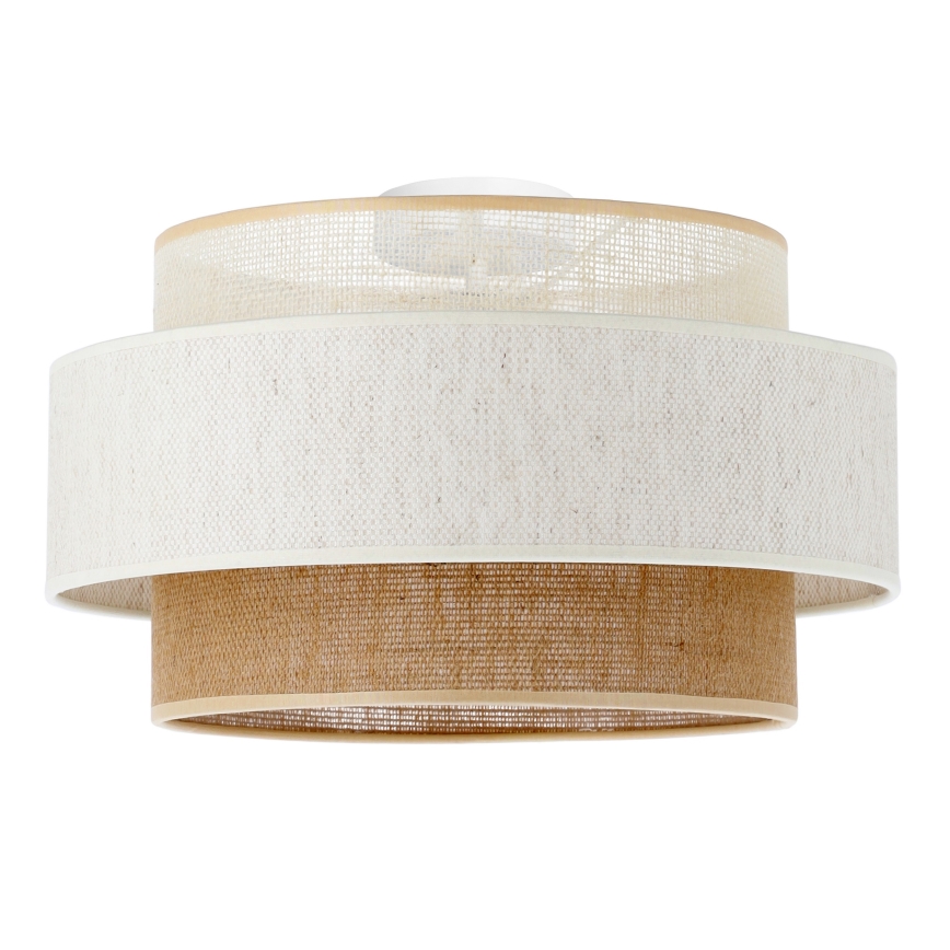 Φωτιστικό οροφής BOHO 1xE27/60W/230V διάμ. 40 cm λευκό/γιούτα