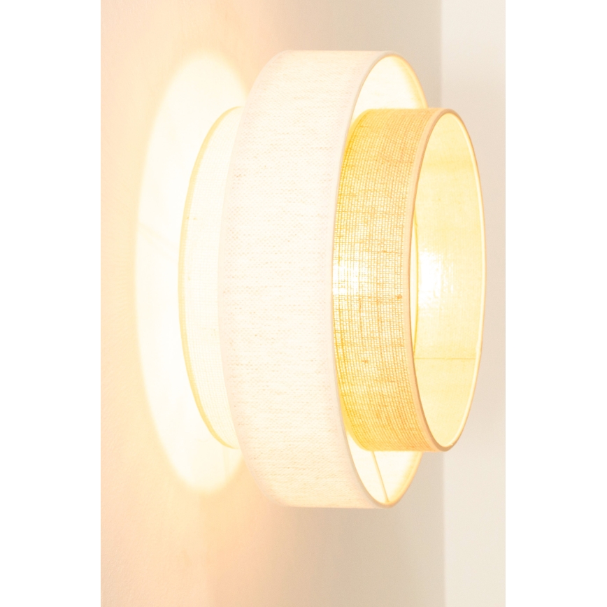 Φωτιστικό οροφής BOHO 1xE27/60W/230V διάμ. 40 cm λευκό/γιούτα