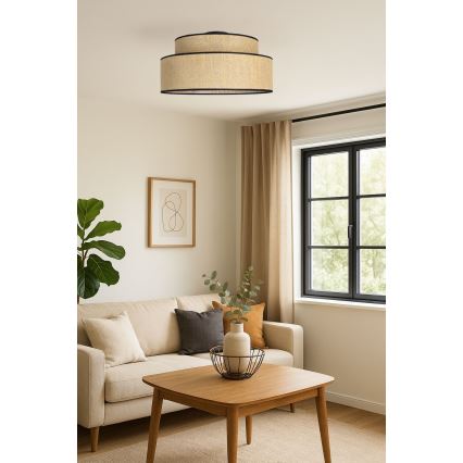 Φωτιστικό οροφής BOHO 1xE27/60W/230V διάμετρος 40 cm μπεζ