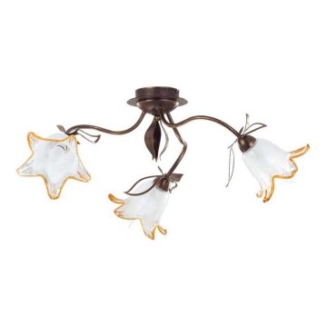 Φωτιστικό οροφής BRAGA 3xE27/15W/230V μπρονζέ