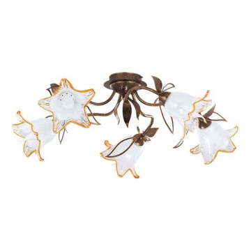 Φωτιστικό οροφής BRAGA 5xE27/15W/230V μπρονζέ