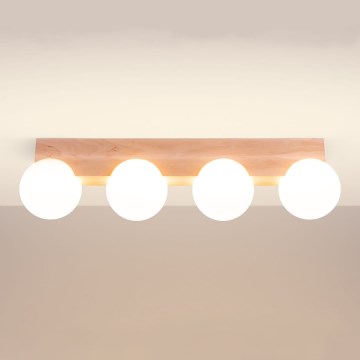 Φωτιστικό οροφής BULBO 4xG9/8W/230V οξιά/λευκό