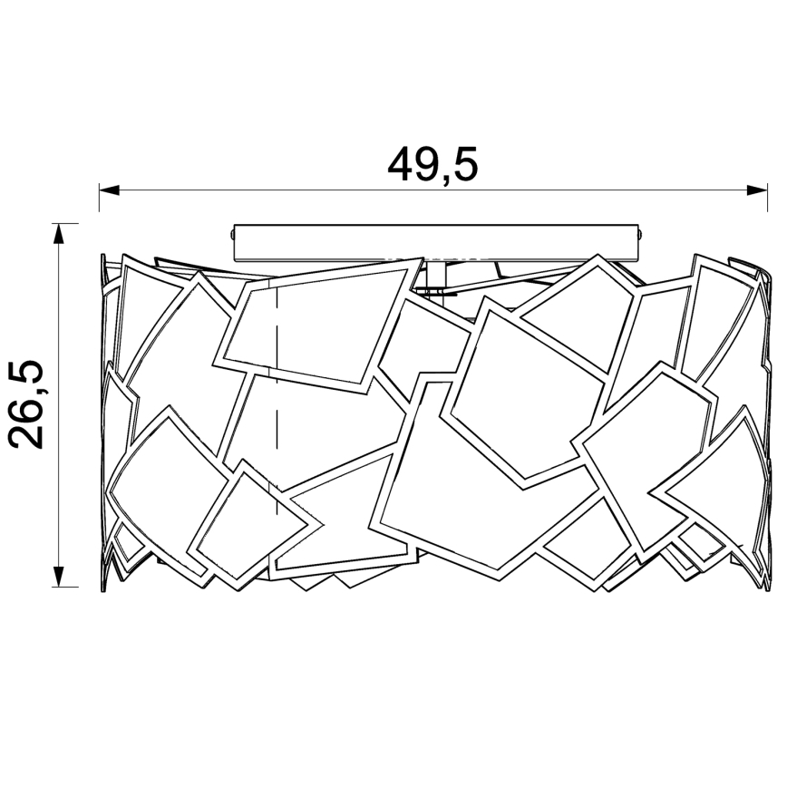Φωτιστικό οροφής CAMO 3xE27/15W/230V χρυσό