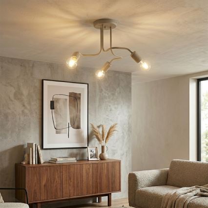 Φωτιστικό οροφής CHARLIE 3xE27/15W/230V μπεζ