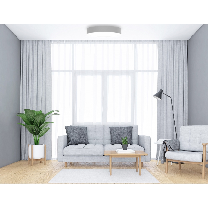 Φωτιστικό οροφής CLEO 6xE27/24W/230V δ. 80 cm γκρι