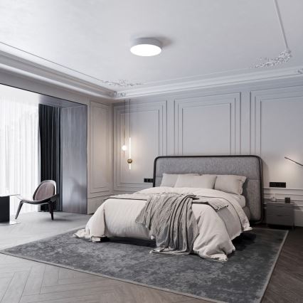 Φωτιστικό οροφής με αισθητήρα κίνησης και λυκόφωτος CLEO 3xE27/24W/230V Ø 40 cm γκρι