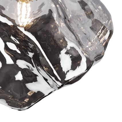 Φωτιστικό οροφής CRISTAL 1xE14/15W/230V ορείχαλκο/καπνιστό μαύρο