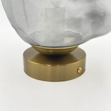 Φωτιστικό οροφής CRISTAL 1xE14/15W/230V ορείχαλκο/καπνιστό μαύρο