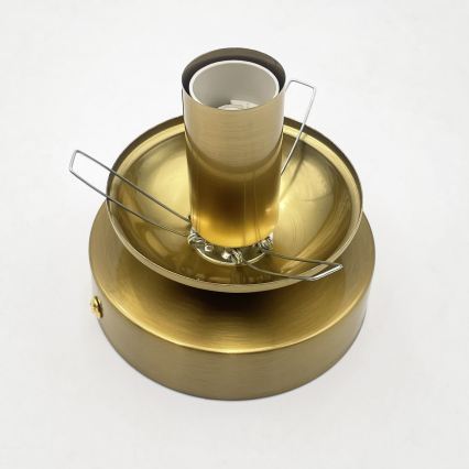 Φωτιστικό οροφής CRISTAL 1xE14/15W/230V ορείχαλκο/καπνιστό μαύρο