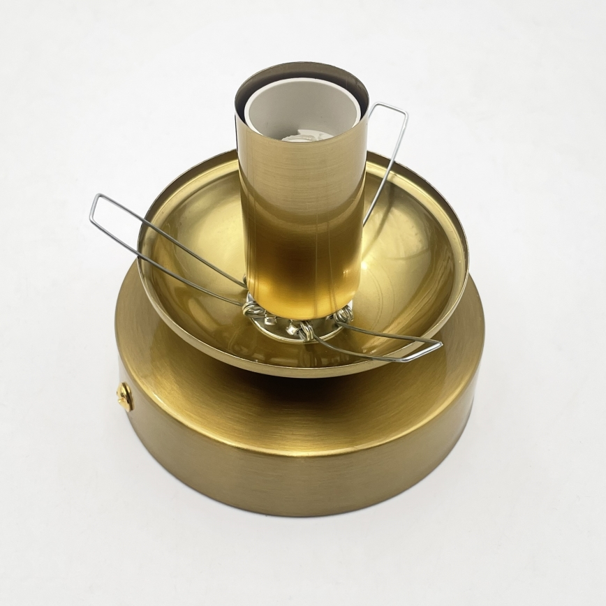 Φωτιστικό οροφής CRISTAL 1xE14/15W/230V ορείχαλκο/καπνιστό μαύρο