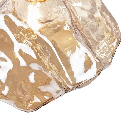 Φωτιστικό οροφής CRISTAL 1xE14/15W/230V ορείχαλκος/καπνιστό μπεζ