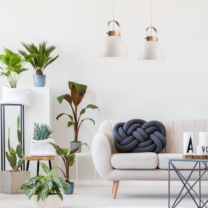 Φωτιστικό οροφής με καλώδιο DANIELLE 2xE27/60W/230V οξιά