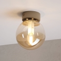 Φωτιστικό οροφής ELIAS 1xE14/5W/230V Ø 13 cm μπεζ/καπνιστό μπεζ