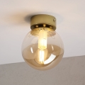 Φωτιστικό οροφής ELIAS 1xE14/5W/230V διάμ. 13 εκ. χρυσό/καπνιστό μπεζ