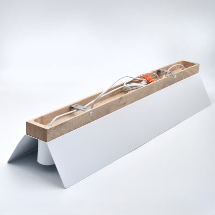 Φωτιστικό οροφής ESME 5xE27/15W/230V λευκό/δρυς