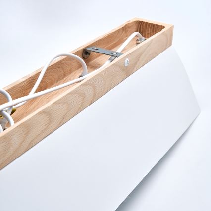 Φωτιστικό οροφής ESME 5xE27/15W/230V λευκό/δρυς