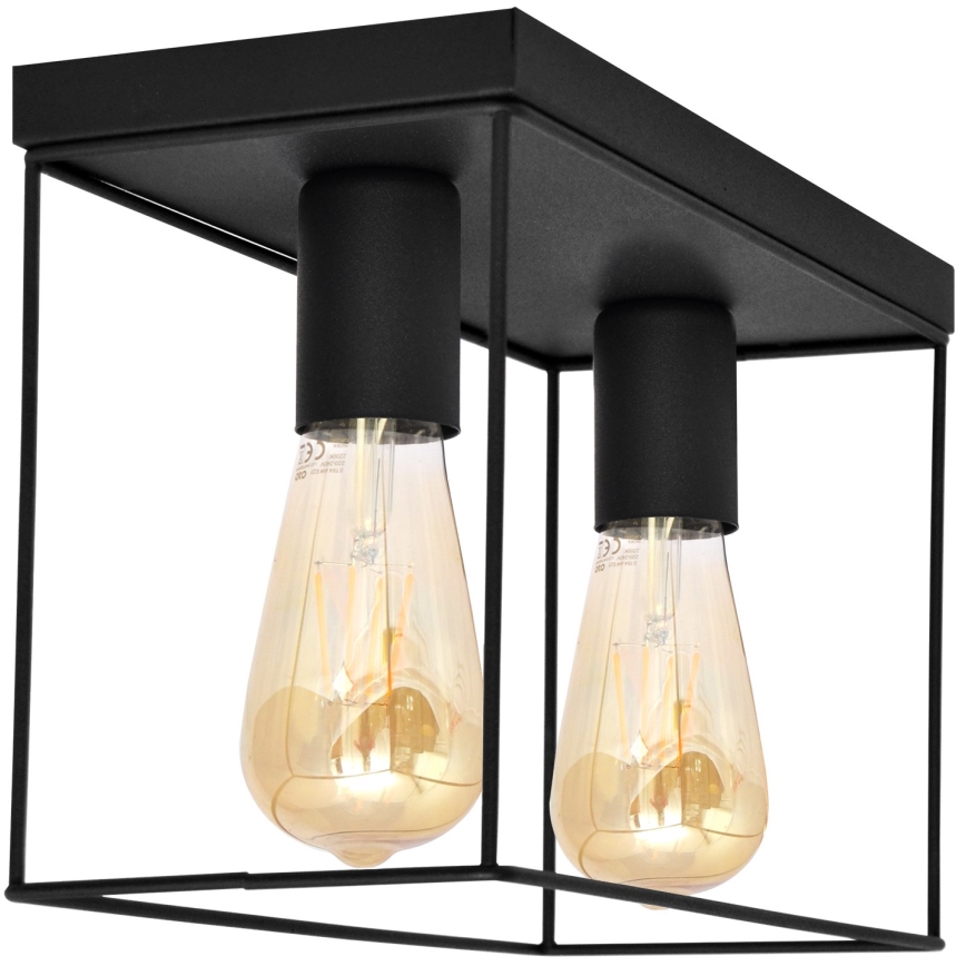Φωτιστικό οροφής FINN 2xE27/15W/230V μαύρο