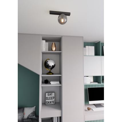Φωτιστικό οροφής FIT 1xE14/10W/230V μαύρο/γκρι