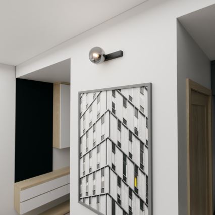 Φωτιστικό οροφής FIT 1xE14/10W/230V μαύρο/γκρι