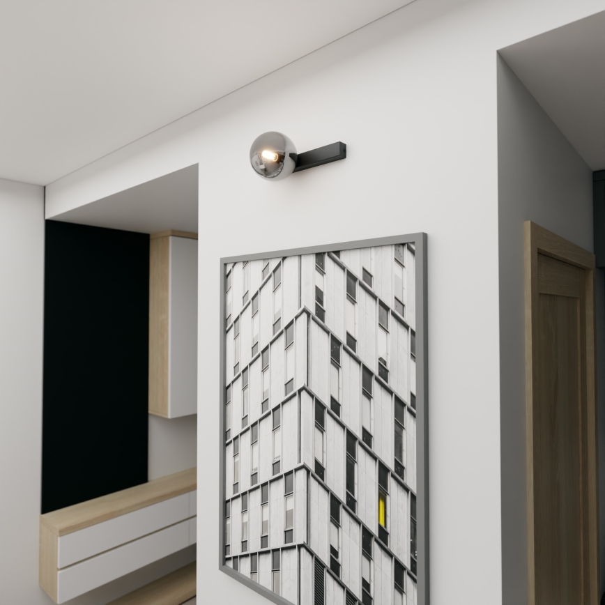 Φωτιστικό οροφής FIT 1xE14/10W/230V μαύρο/γκρι