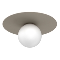 Φωτιστικό οροφής FLAT 1xE27/15W/230V Ø 35 cm μπεζ